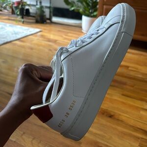 White leather sneakers